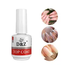 Top Coat Porcelana Acrigel Extra Brilho Unhas Manicure D&Z 15ml