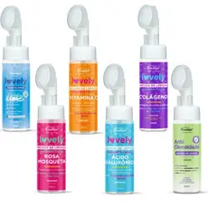 Kit 5 Sabonetes Mousse De Limpeza Facial Variados Com Esponjinha Atacado 150ml