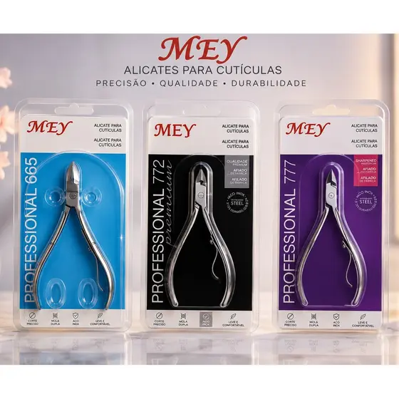 Alicate de Cutícula Unha 665 ,772 para Manicure Profissional/MEY/IMPORTADO