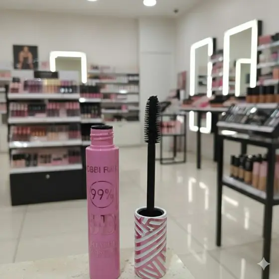 Máscara rímel preta bobbi rara volume 5D preta aplicador com varios formatos consegue alcançar todos os cílios