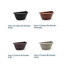 KIT 06 VASOS 3,3 LITROS DE PAREDE