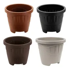 Kit 6 Vasos Redondo 9 Litros Premium  – Ideal para Plantas, Decoração, Jardim Resistente e Moderno