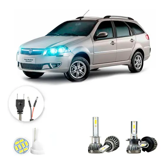 Ultra Led Nano 22000lm Fiat Palio Weekend 2013-2015 H1 H7