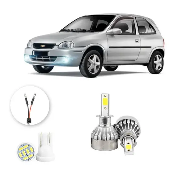 Farol de Neblina Milha Led Chevrolet Corsa 1994 2001 20000lm