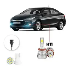 Lampada Farol Milha Led Chevrolet Cruze 2017 A 2022 20000lm