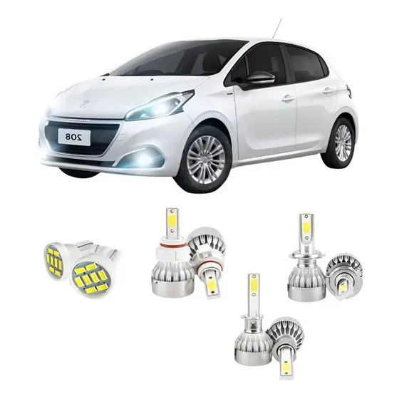 Lampadas Led Peugeot 208 2013 A 2019 H16 H1 H7 20000lm