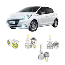 Lampadas Led Peugeot 208 2013 A 2019 H16 H1 H7 20000lm