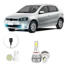 Farol de Neblina Milha Led Volkswagen Gol G6 13 A 2016 20000lm