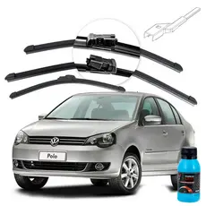 Palheta Limpador de Parabrisa Volkswagen Polo G4 ano 10 a 14 Especifica Dianteira e Traseira