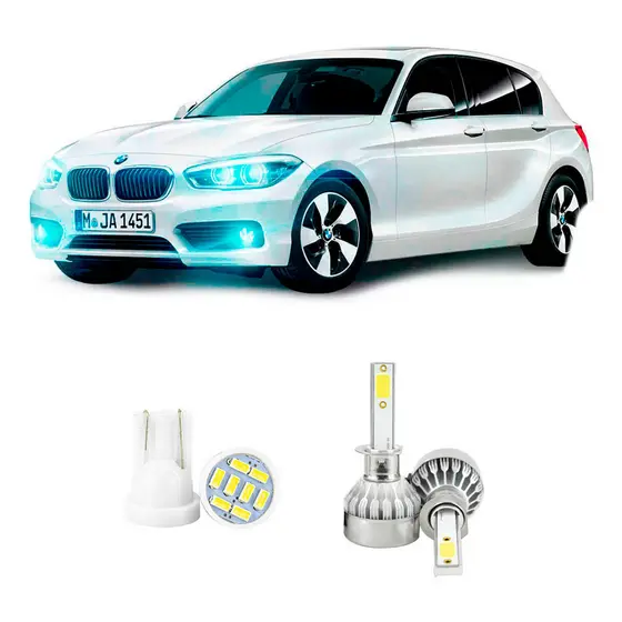 Lampada Led Farol Alto Bmw 118i 2009 A 2013 20000lm