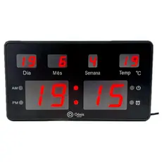 Relógio Parede Mesa Led Digital Calendário Termômetro LE2115
