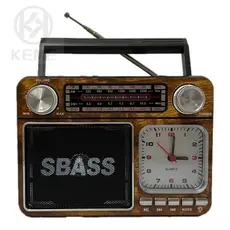 caixinha de som rádio relógio retro bluetooth vintage fm am sw usb portátil AD135