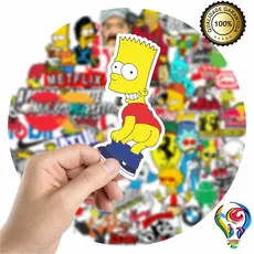 Adesivo Bart 3 Sticker Para Bike Skate Moto Capacete Carro Caminhão notbook