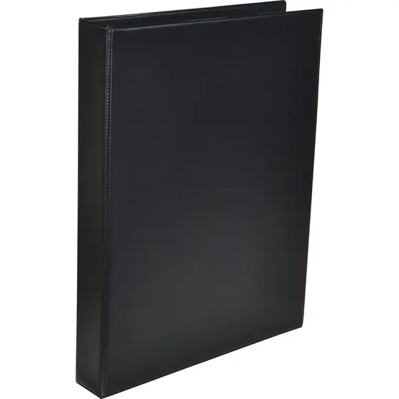 Fichário Universitário Preto, 4 argolas, lombo 4 cm