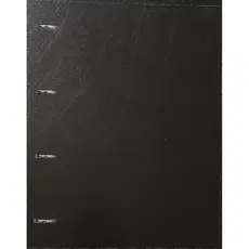 Fichário Caderno Argolado Sweet PP, 4 argolas. bloco de 96 folhas e 6 divisórias -Preto