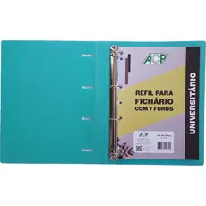 Fichário Caderno Argolado Sweet PP, 4 argolas. bloco de 96 folhas e 6 divisórias -Verde