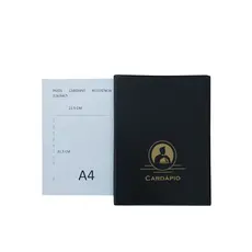 2 Pastas Cardápio Luxo A4 c/5 bolsas (030 micras) p/10 folhas c/4 paraf.