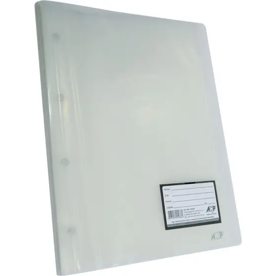 Pasta Catálogo em PP transparente c/10 envelopes e colchetes