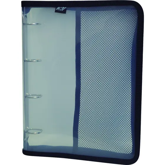 Fichário Universitário Cristal c/4 argolas com ziper (25x34x3,5 cm)