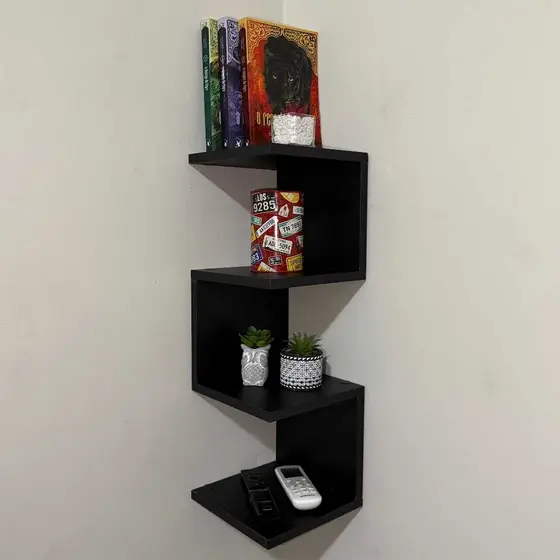Prateleira de Canto 3D Nichos, Livros, Estante, Decoração.