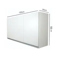 Armário Branco Multiuso de Cozinha e Lavanderia Aéreo 3 Portas