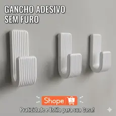 Ganchos Adesivos Fortes para Parede Suporte KIT Resistente para Toalhas de Banheiro e Cozinha sem furo