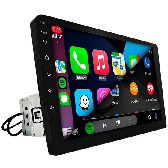 Central Multimídia Mp5 9Pol 1Din Carplay Android Auto Espelhamento Tela IPS