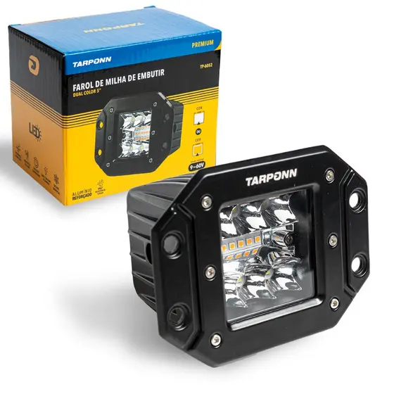 Farol de Milha Auxiliar Led Dual Color 9v a 36v Off Road