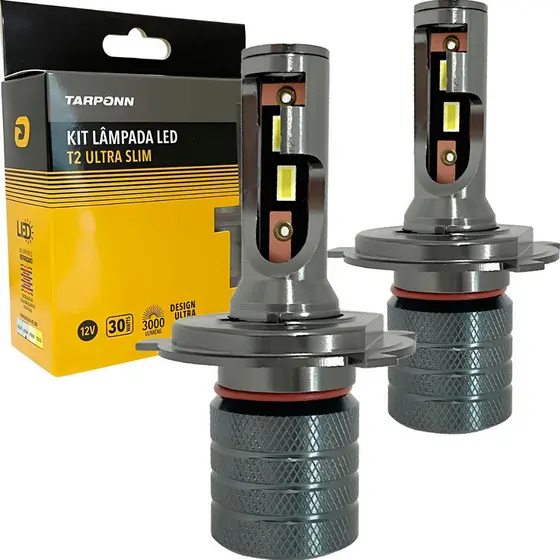 Ultra Led Mini T2 Slim 6000K 6000 Lumens 60W H4 Tarponn 12V
