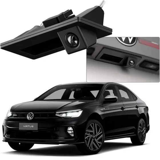 Câmera de Ré Virtus 2018 a 2026 Design Original Plug and Play