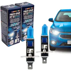 Par Lampada Super Branca H1 8500k Tipo Xenon 12v 55w Techone