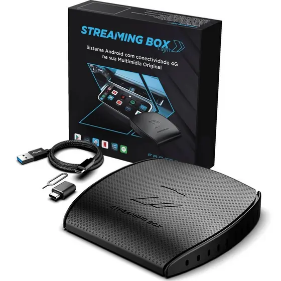 Streaming Box Light 4Gb 64Gb Para Carros Com Sistema Carplay Apss Netflix YouTube