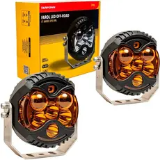2 Farol LED Off-Road 5 Polegadas com DRL PRO Âmbar Angel Eye LED SMD 3030