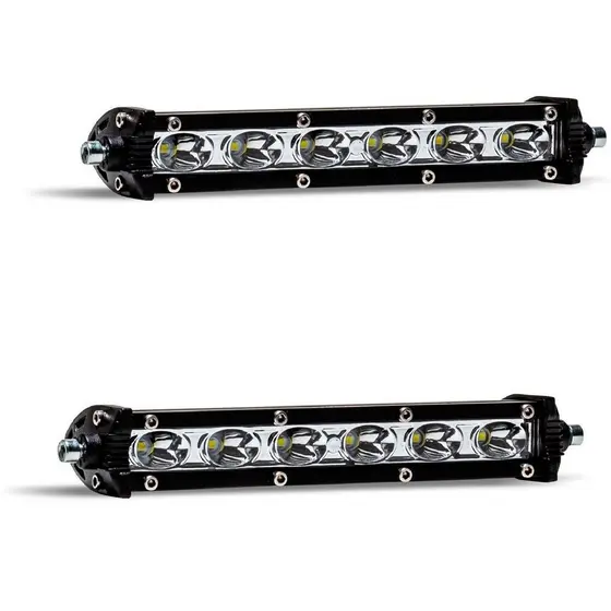 2 Mini Barra de Led 6000k 18W 6 Leds 1400 Lumens 18cm