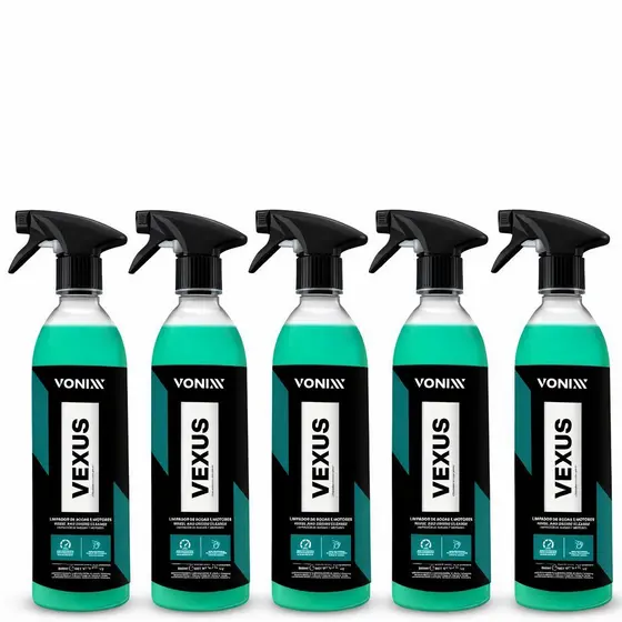 Kit 5 Vexus 500ml Limpador Rodas Motor Uso Geral Carro Moto Vonixx