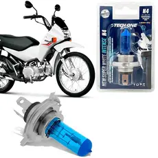Lâmpada Moto H4 Super Branca 8500k 35W 12V Pop 110 até 2026