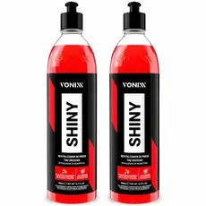 Kit 2 Shiny Revitalizador Pneu Pretinho Longa Duração Vonixx 500ml