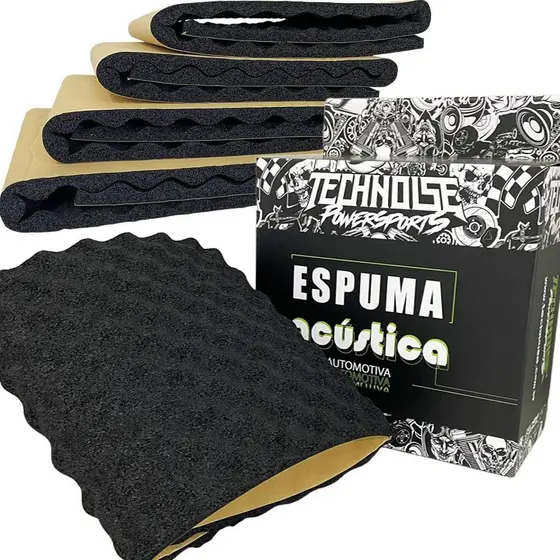 Espuma Acústica Technoise Aqua Block 23mm Kit 4 Folhas Térmica Automotivo