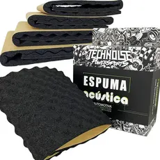 Espuma Acústica Technoise Aqua Block 23mm Kit 4 Folhas Térmica Automotivo