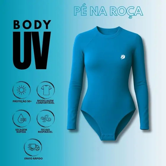 Pé na Roça Cia Country Body UV manga longa com proteção solar várias cores cavalgada rodeio PRN001
