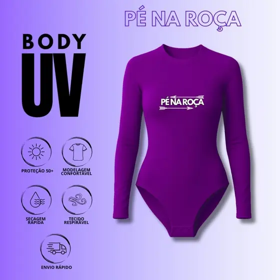 Pé na Roça Cia Country Body UV manga longa com proteção solar várias cores cavalgada rodeio  PRN705