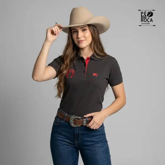 BLUSA FEMININA POLO coleção horse muladeiros quarto de milha mangalarga NELORE PIQUET PÉ NA ROÇA