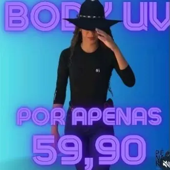 Pé na Roça Cia Country Body UV manga longa com proteção solar várias cores PNR89