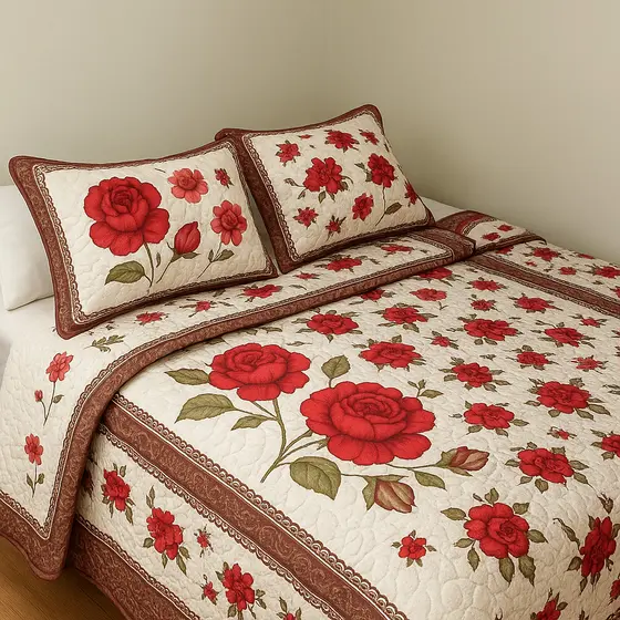 Cobre leito Macio 3 Peças Casal Queen Matelado ULTRASSONICO Exclusivo