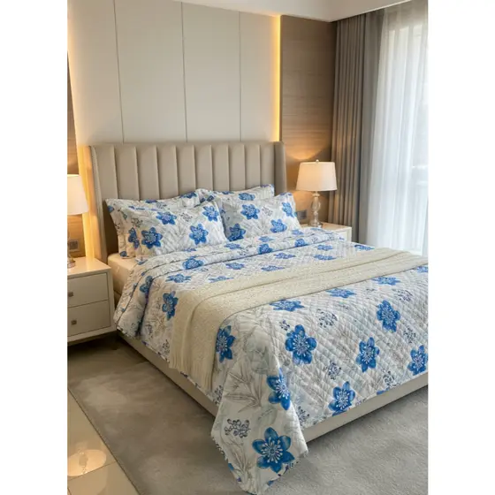 Cobre Leito Queen Colcha Matelado Ultrassonic | Elegante | Para Todas as Estações | Não Desfia Linhas | Envio em 24h |