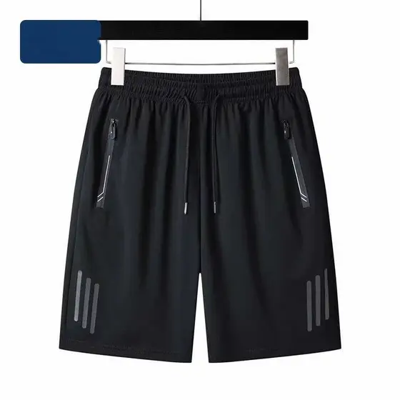Bermuda tactel com elastano  masculina academia bolso com ziper shorts com ziper