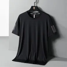 KIT 1-4 Camiseta de Manga Curta de Secagem Rápida para Homens, Top de Meia Manga de Fitness de Verão, Camiseta Casual