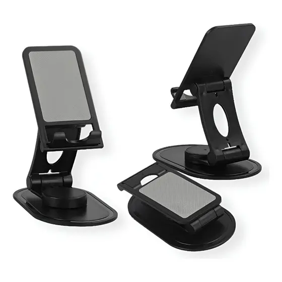 Suporte Para Celular De Mesa 360° Com Ajuste De Altura C-125
