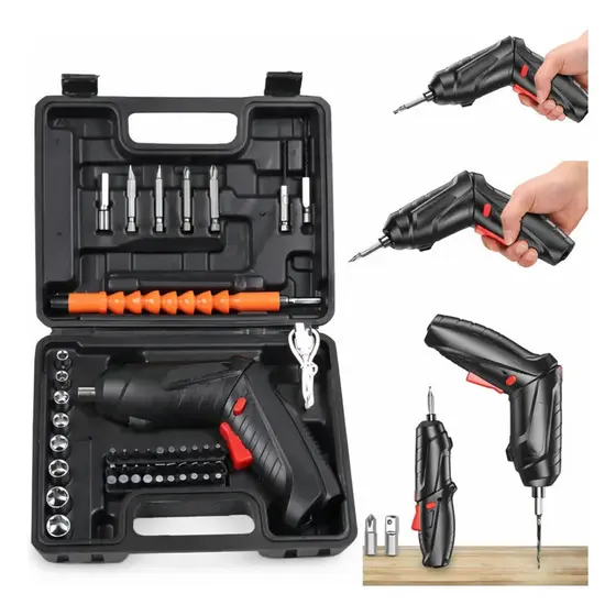 Kit De Parafusadeira Elétrica 46 Peças