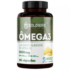 Ômega 3 60 Caps 2800mg MEG 3 Soldiers Nutrition Suplemento Esportivo Performance Saúde